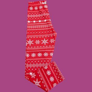 Pepco Full length Soft Cottonleggings SkinnyFit stretchy Red Christmas NWOT